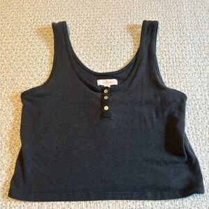 Colsie Gray Cropped Tank Top